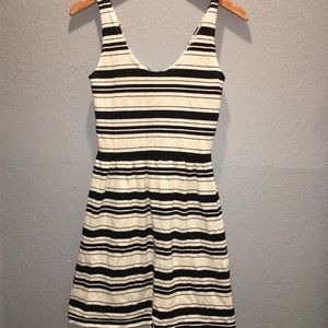 J. Crew Striped Skater Flare Dress Sleeveless Mini